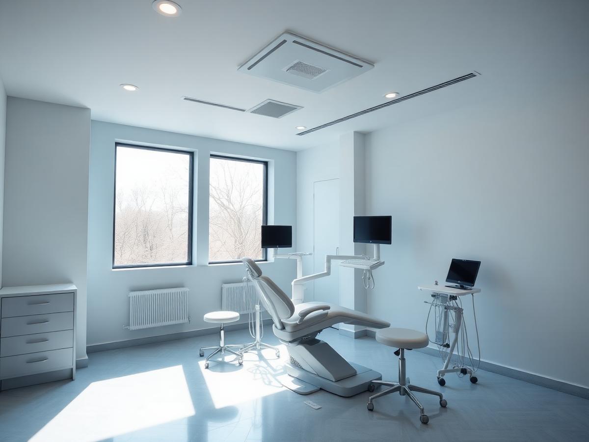 Interior de consultório odontológico moderno